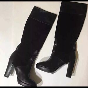 Steve Madden Leather and Suede Heeled Boots